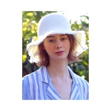 [슬리피슬립] [unisex]LINEN FABRIC WHITE BUCKET HAT - 슬리피슬립