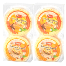 엘프과일치즈 멜론망고&살구아몬드 치즈 4입 세트 아이스박스 포장, 4개, 125g