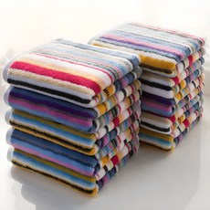 피에르가르뎅 조이폴 스트라이프 선염 세면타월 180g 30수 면사, 랜덤 발송, 10개 랜덤발송, 10개
