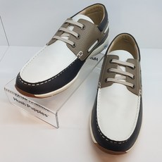 [허시파피] 남성 발편한 케주얼 화이트 보트화