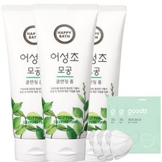 해피바스 어성초 모공 클렌징폼 200g +구디즈마스크(흰색)증 정 _노폐물과 피지각질제거 산뜻세안