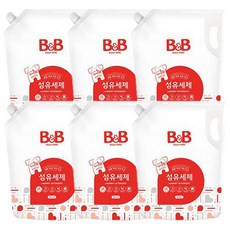 비앤비 섬유세제 리필, 1.8L, 6개