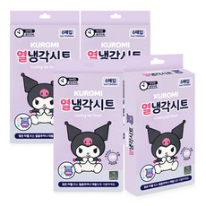 쿠로미 열 냉각시트 어린이 이마 패치 열감, 4개, 6개입