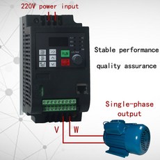VFD AT2 75KW 2KW 4KW 모터용 220V 단상 변환기 5KW 출력 입력 주파수 3KW, 0.75 1