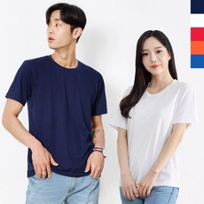 남여공용 빅사이즈 쿨론 라운드 베이직 반팔티셔츠