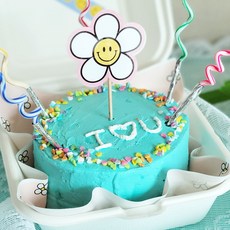 나만의 감성 도시락케이크 케익만들기세트 - 색상 /아이스박스포장, 엘틴 진한 청록 BLUE GREEN, 1세트