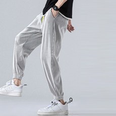 남녀공용 밴딩 아이스 조거 팬츠 남자 냉장고 스판 바지 3컬러