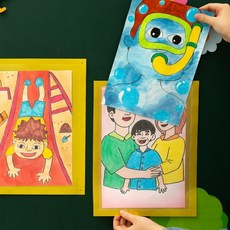 전시 화일 액자 무광 커버 자석 파일 공지 사항 유인물 가정 통신문 활동지 미술 작품 전시 게시판, 전시화일(가로)