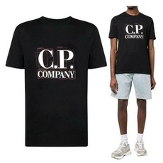 CP COMPANY [명품]시피컴퍼니 로고 반팔 티셔츠 14CMTS189A 005100W 999 14CMTS189A005100W999