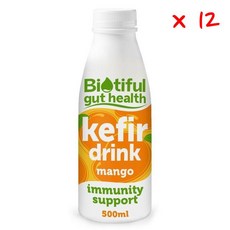 바이오티풀 구트 헬쓰 케피어 드링크 망고, 12개, 500ml