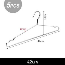 스테인레스 45 랙 가정용 스틸 의류 코트 개 40 성인 스웨터 47cm 행어 5 티셔츠 cm 옷걸이 10 건조 대형 42, 5개, 42cm-5pcs