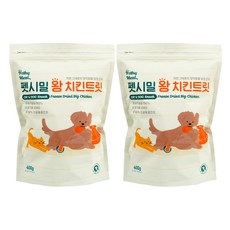 펫시밀 강아지 고양이 동결건조 간식 왕트릿 왕북어 왕치킨 열빙어 1개, 왕치킨트릿 400g 2개, 400g - 펫시밀펫시밀북어트릿