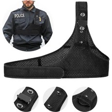 BOBLOV 경찰 바디캠 녹화 카메라 캠코더 마운트 조끼 벨크로, 1개