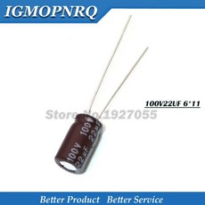 50PCS 611mm 100V22UF 알루미늄 전해 커패시터 새로운, 한개옵션0