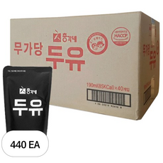 총각네 무가당두유, 190ml, 440개