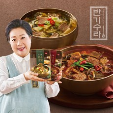 [반기수라] 양희경의 구수한 한우국밥 3팩+얼큰한 한우국밥 3팩, 700g, 1세트, 상세 설명 참조