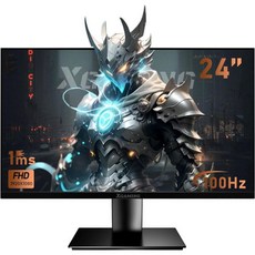 24인치 컴퓨터 모니터 FHD 1920x1080 Office PC IPS 디스플레이 100Hz 로우 블루 라이트 아이 케어가 포함된 HDMI 내장 FreeSync VESA 호환