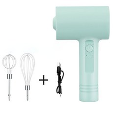 무선 전동거품기 믹서 홈베이킹 휘핑기 핸드블렌더, 녹색