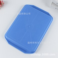두꺼운 트레이 직사각형 Kfc 트레이 커피 트레이 캔틴 치킨 레스토랑 패스트 푸드 트레이 유치원 젖빛 트레이, 블루_43.5*30