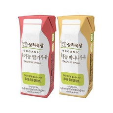 매일유업 상하목장 유기농 딸기우유125ml 24팩+바나나우유 125ml 24팩, 125ml