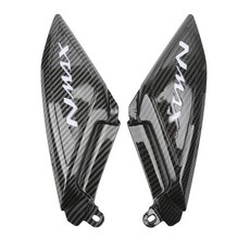 ABS 플라스틱 카본 컬러 사이드 커버 오토바이 예비 부품 NMAX155 -2024 용 라이트 포함, [01] Black carbon fiber