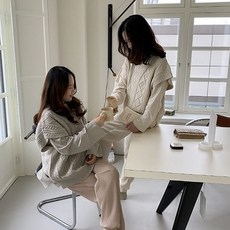 아오스타 트위드니트베스트 유아동조끼 맘커플조끼