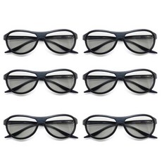 고품질 교체 AG-F310 3D 안경 편광 수동 안경 LG TCL 삼성 SONY Konka reald 3D 시네마 TV 컴퓨터, [검수완료] 6pcs, 3) 6 Pcs, 6개
