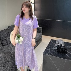 빅사이즈철릭원피스