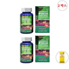 하와이안 스피루리나 스피루니나 스피리루나 스피루나 항산화 피부 건강 엽록소 영양제 SPIRULINA 식약처인증 건강기능식품 사은품 비타민C 증정, 2박스, 90정