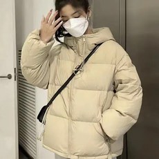 [겨울옷 빅세일] 여성 후드 경량 숏 패딩 자켓 루즈핏 웰론솜 누빔 패딩 점퍼 데일리룩 4컬러