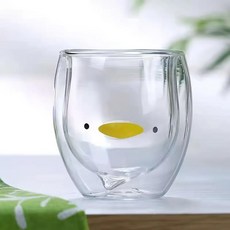 귀여운 곰 이중층 유리 커피 머그잔 생일 행사용 음료 음료에 적, 1.201-300ml