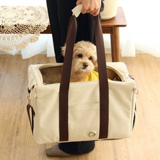  하하펫 반려동물 이동가방 코지백 아이보리 풀세트 (면생활방수보냉포켓), 1 