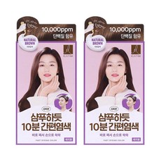 엘라스틴 샴푸하듯 10분 간편염색 80G 자연갈색 X 2, 2개