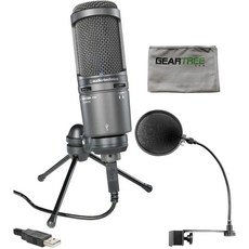 (관부가세별도) Audio-Technica AT2020USB Plus Condenser Microphone with Pop Filter-B0145OGS7U, one colorone size