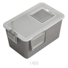 레드퍼피 고양이 투홀 토일렛 + 커버 세트, 밀크 그레이, 5세트