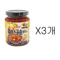 대화 갈릭 칠리 페이스트 대만식 라조장 중화 고추 마늘 소스, 3개, 280g
