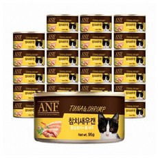 ANF 캣푸드 고양이캔 참치새우 95g X 24개