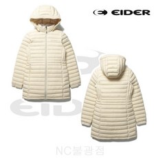 아이더 [매장정품] 따뜻하고 편하게 착용가능한 여성용 (파자트) 긴기장 경량 다운 자켓 [DWW20502/Beige(E1)][NC불광]