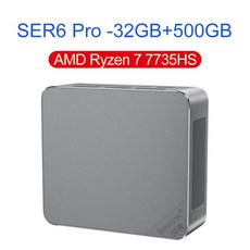 Beelink SER6 Pro 7735HS 6800H AMD Ryzen 7 5 미니 PC 5500U Win 11 게이밍 컴퓨터 WiFi6 4K DDR4 NVME, 06 7735HS 32G500G-Grey, 02 7735HS 32G500G-Grey, 한개옵션1