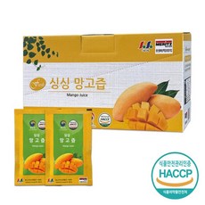 망고즙 100% 망고 주스 과채주스 답례품 선물세트 과채 어린이 변비 놀이터 건강, 100ml × 20개, 100ml
