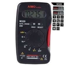 후크메타 멀티미터 AIMO 디지털 테스터 핸드헬드 DC AC 전압 전류 측정기 주파수 커패시턴스 측정 M320, Digital