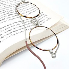 시오리 휴대용 돋보기 노안안경 독서용 안경돋보기 SI-05, 1개, 브라운데미