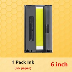 프린터용 캐논 컬러 잉크 인화지 호환 셀피 CP1300 1000 CP1200 CP910 900 용 승화 RP-108 4X6, [08] 1 ink no paper