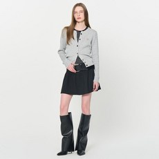 제너럴아이디어 여성 시그니처 슈퍼파인 울 케이블 가디건 LIGHT MELANGE GREY WBD3L04505