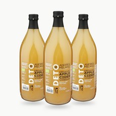 안드레아밀라노 애사비 유기농 사과식초 애플 사이다 비니거 1Lx3병 자연 발효 초모 식초