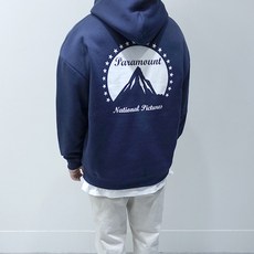 SM 기모 파라 마운트 남자 박스 후드 티셔츠