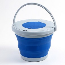 다용도 접이식 물통 세차 낚시 폴딩 버킷(5L) (블루) 등산물통 차량용세차용품 편리한 세차통 세차용 접이식물통5리터 접이식물통 캠핑용물통 캠핑접이식물통