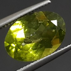 천연원석 페리도트 Peridot 감람석 8월탄생석 2Ct4 Pakistan +보증서