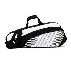 STARRY 대용량 테니스 가방 방수 다목적 배드민턴 스쿼시가방 2단가방, 블랙화이트