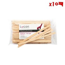 Lycon 라이콘 왁싱 스파츌라 아이브로우 얇은 나무 스틱 100개입 10팩, 10개